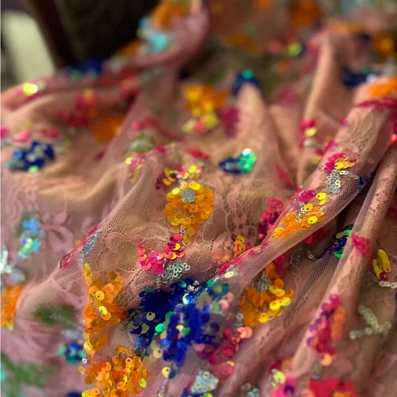 Mac Duggal Sequin Floral Gown - Picture 2 of 11